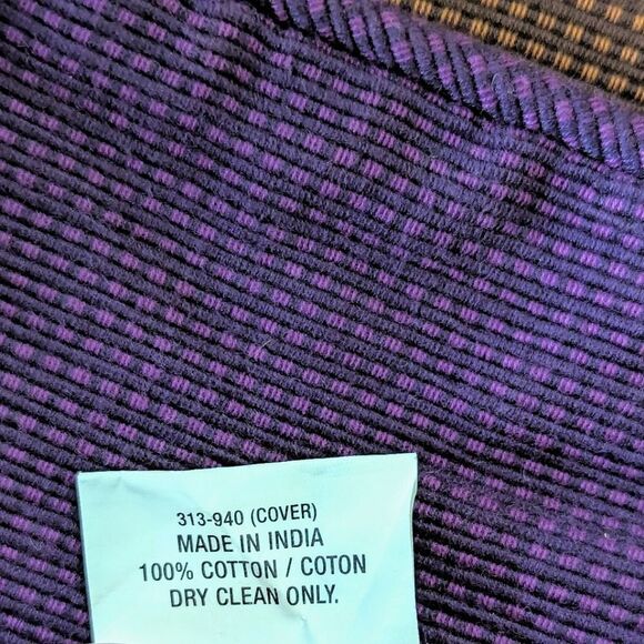 Crate&Barrel Henley Pillow Covers Thick Cotton Zip Off Set of 3 - Picture 3 of 11